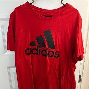 Adidas red t-shirt with black logo "Amplifier t-shirt", Size XL